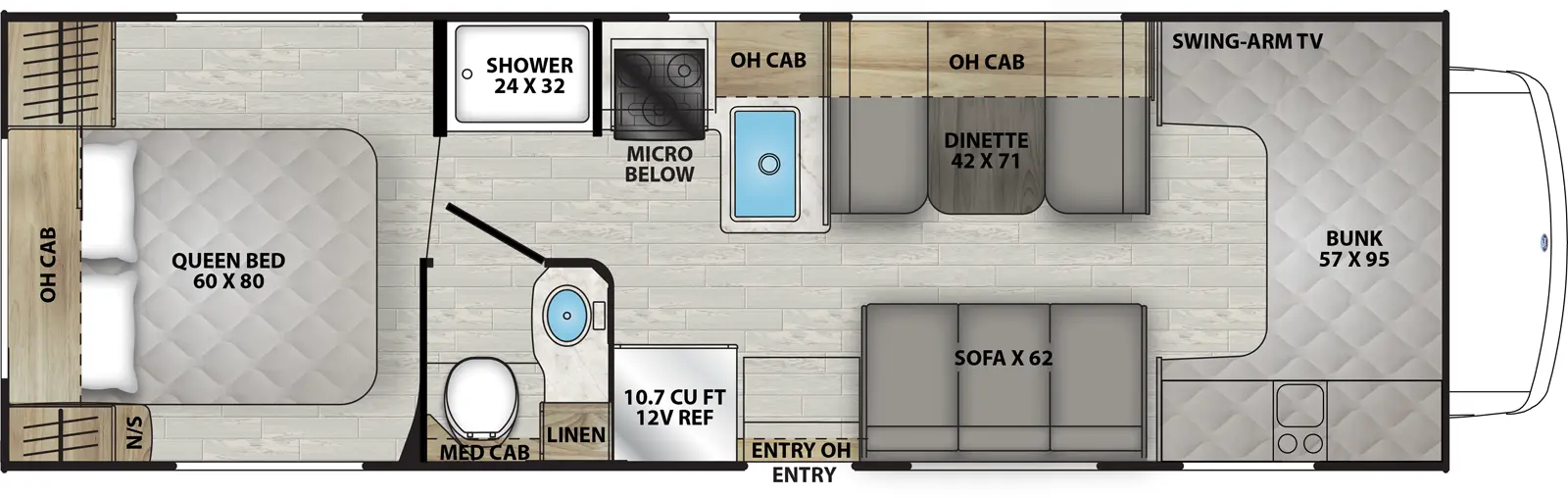 Leprechaun 270QB - Ford E-450 Floorplan